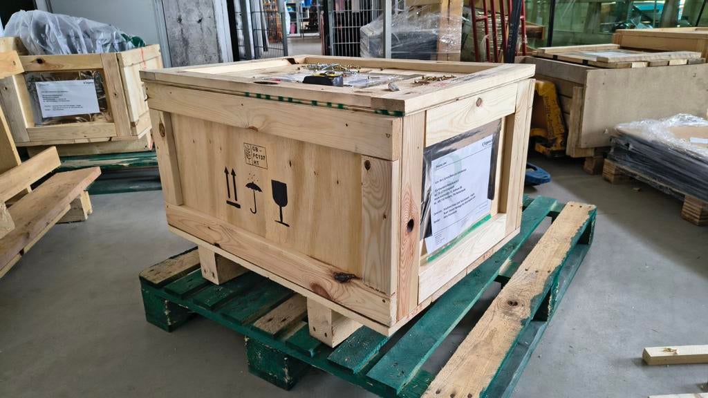 Grote Houten Kisten, bloembak, transportkist, opbergkist, Doe-het-zelf en Verbouw, Kratten en Dozen, Gebruikt, 100 cm of meer