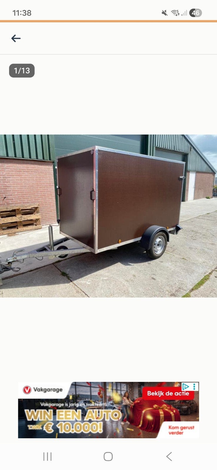 Compacte gesloten aanhangwagen - Ideaal voor transport, Auto diversen, Aanhangers en Bagagewagens, Ophalen of Verzenden