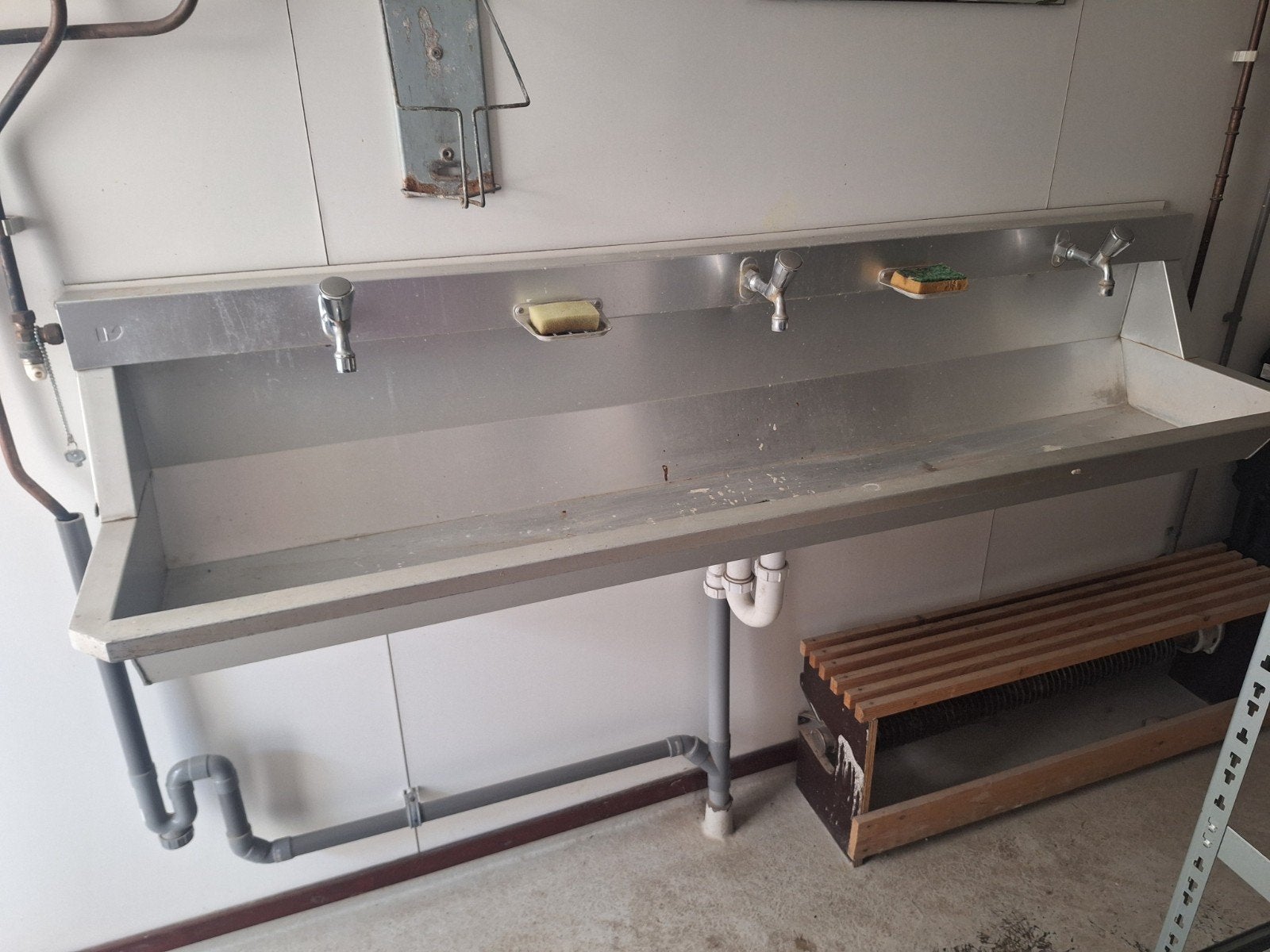 Alumini Handenwasbak - Rechthoekmodel - H 43 x 180 x 29 CM, Ophalen of Verzenden, Rvs
