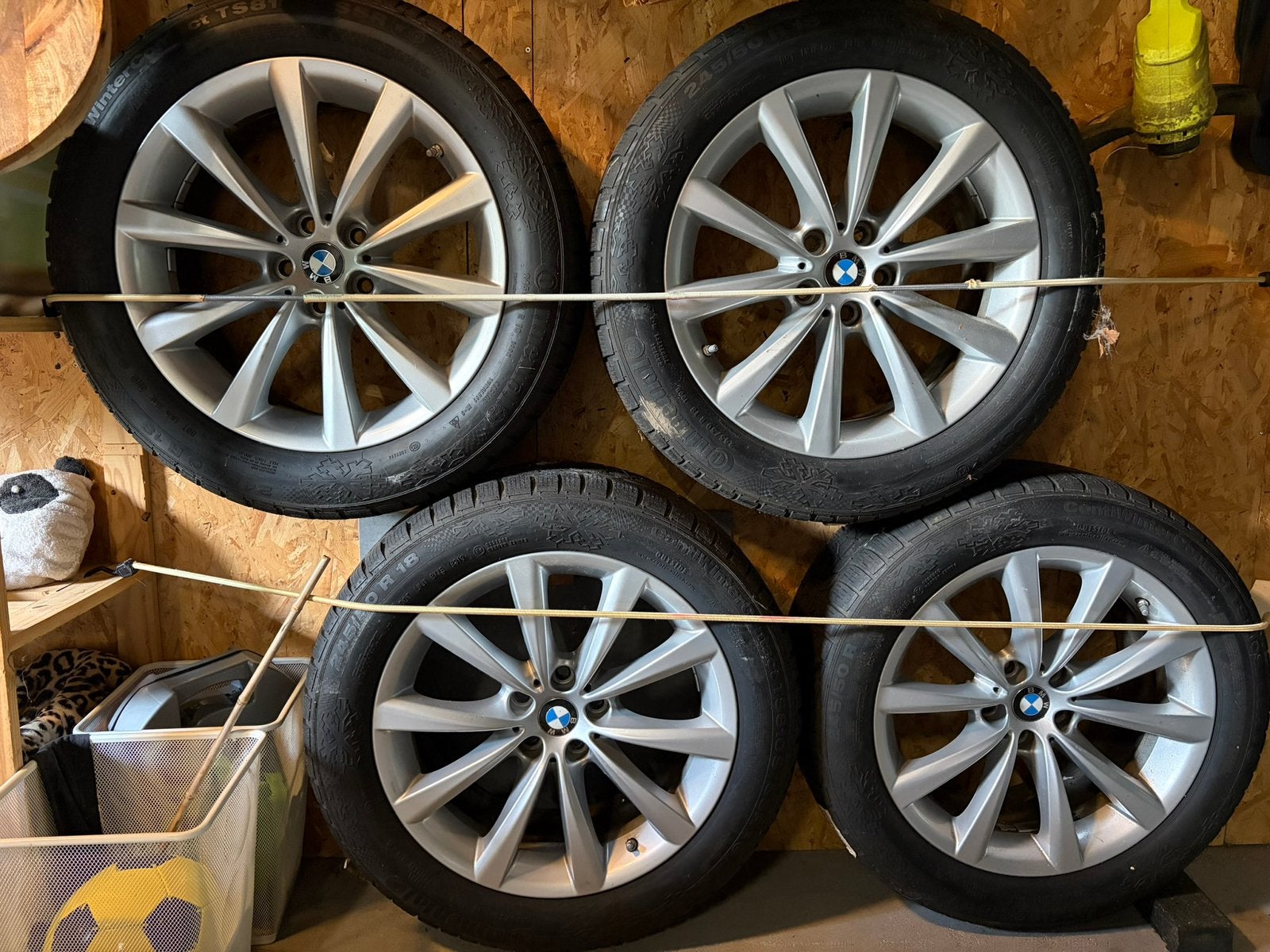 BMW velgen met winterbanden, style 642, 245/50/R18, 5x112, 18 inch, Personenwagen, Gebruikt, 245 mm