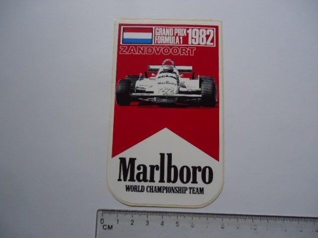 sticker 1982 Formule 1 ZANDVOORT GP F1 f-1 Marlboro race, Verzenden, Zo goed als nieuw, Sport
