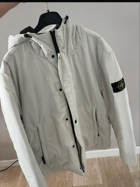 Stone Island Jas - Witte Herenjas, Ophalen of Verzenden, Zo goed als nieuw, Maat 56/58 (XL), Wit