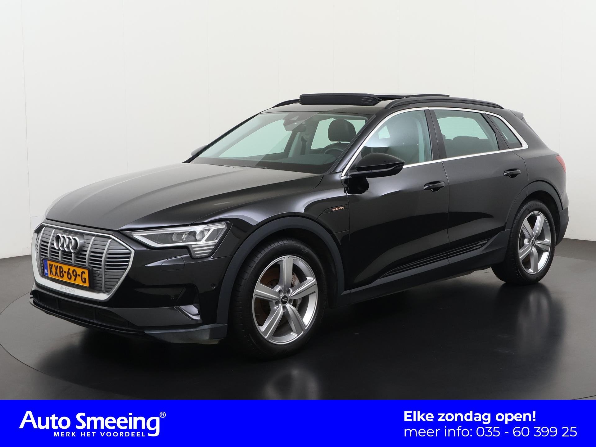 Audi e-tron 50 quattro 71 kWh | SOH 92% | Panoramadak | Lede, Automaat, 12 maanden, 71 kWh, Zwart