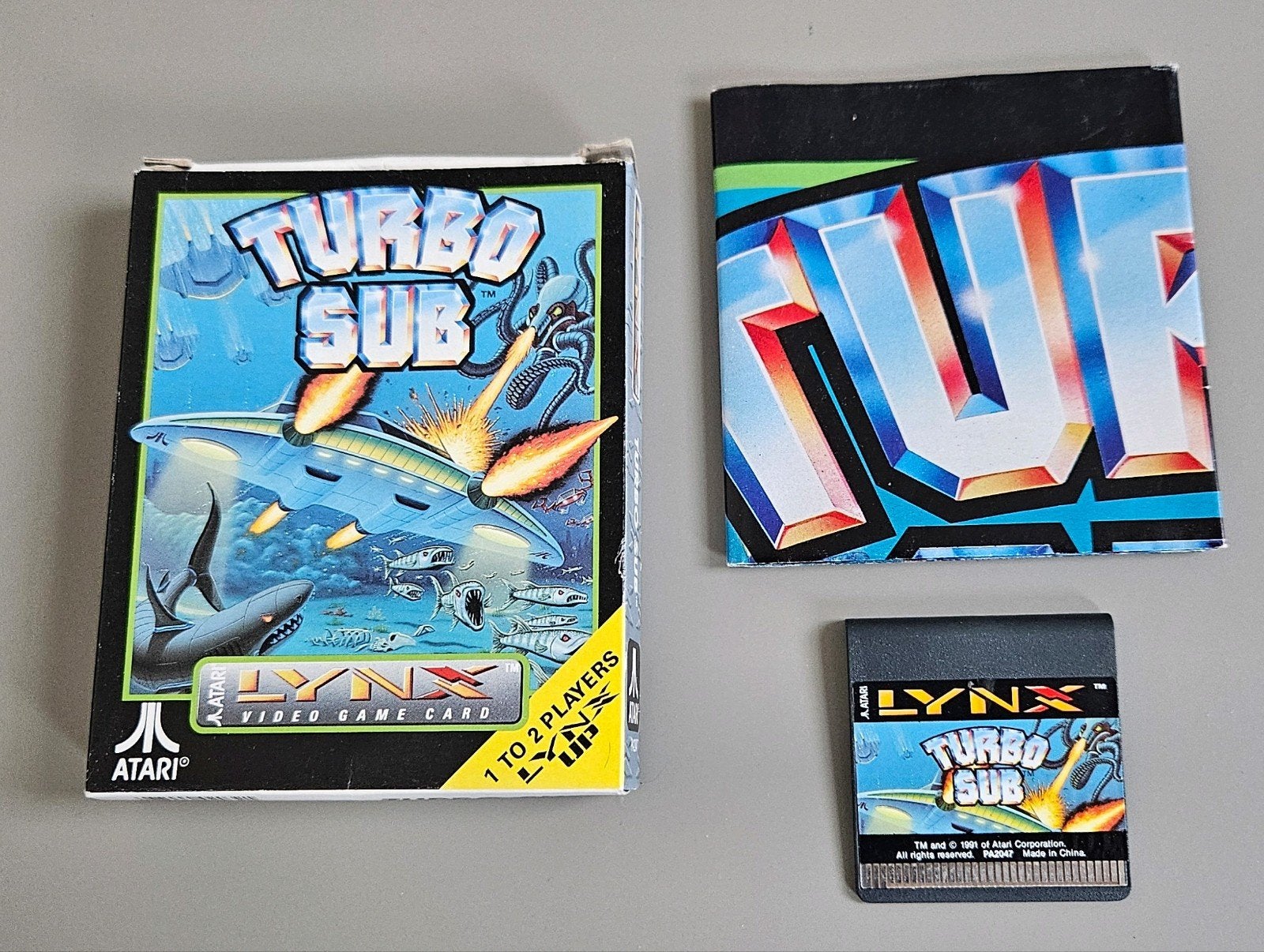 Atari Lynx Turbo Sub - Compleet met doos en handleiding, Spelcomputers en Games, Avontuur en Actie, Atari Lynx, 2 spelers, Ophalen of Verzenden