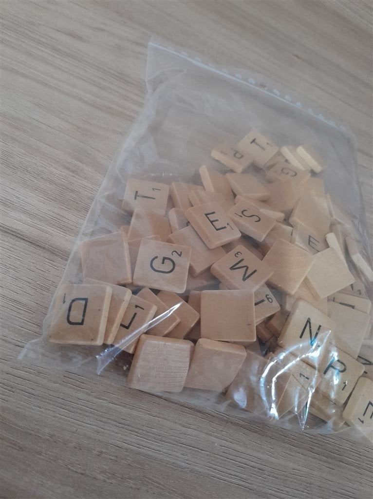 Scrabble houten letters mix - s3720, Verzenden, Zo goed als nieuw
