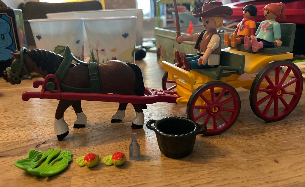 Playmobil paard en wagen 6932, Ophalen of Verzenden, Gebruikt