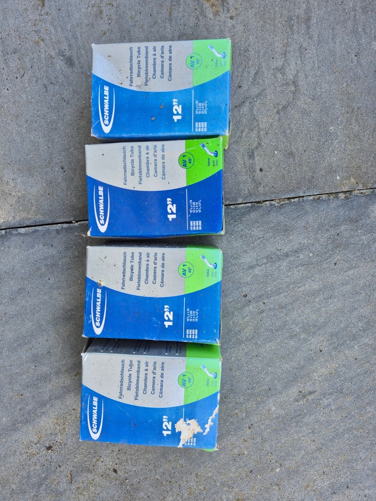 4x Schwalbe Fietsbinnenband 12 inch AV1, Ophalen, Band, Schwalbe, Kinderfiets