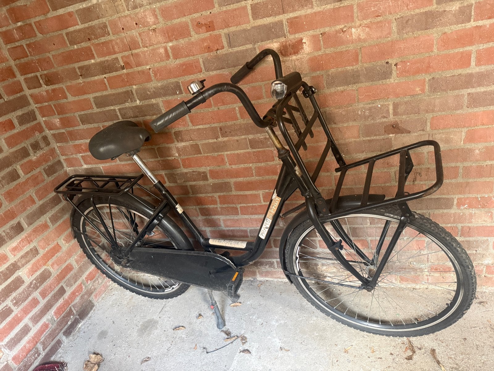 Gebruikte kleine fiets met autoventiel en voordrager, Gebruikt, Velgrem, Minder dan 47 cm, Ophalen