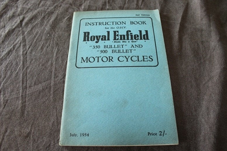 Royal Enfield Bullet 350cc 500cc 1954  instruction book, Motoren, Ophalen of Verzenden, Yamaha