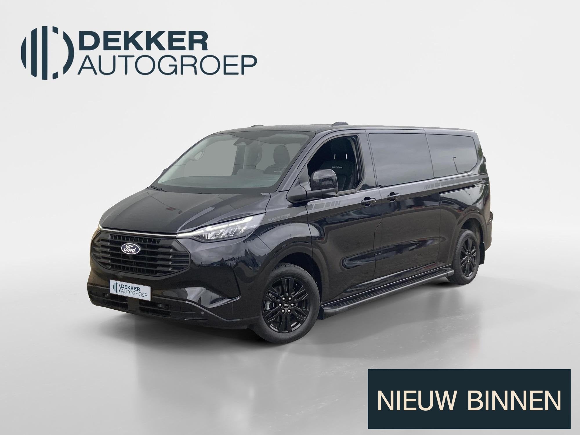 Ford Transit Custom 320 2.5 PHEV L2H1 Black Platinum DC Dubb, Auto's, Automatische klimaatregeling, 232 pk, Gebruikt, Euro 6