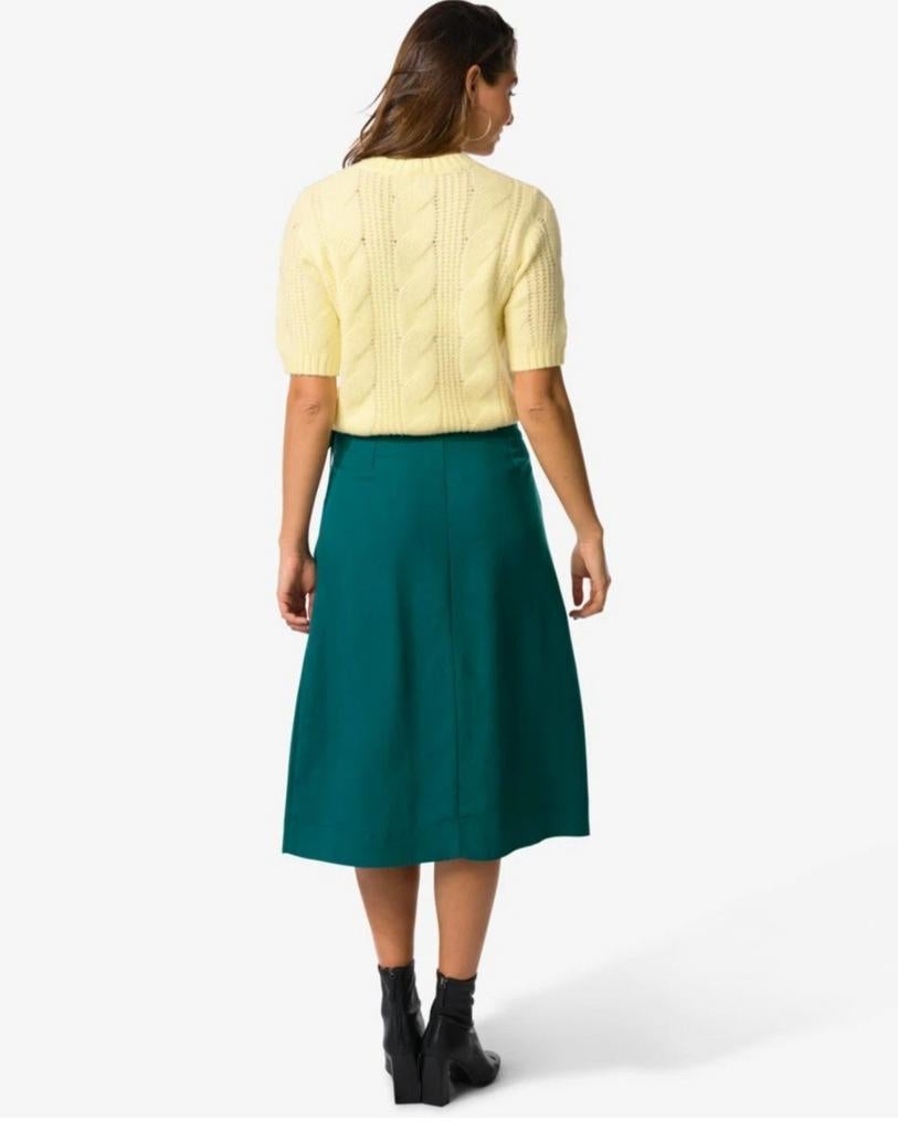 Groene linnenrok  ,mt L. Hema., Ophalen of Verzenden, Nieuw, Groen, Onder de knie