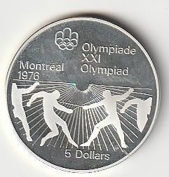 5  dollars  1976  Canada. km. 107    proof/unc, Ophalen of Verzenden, Noord-Amerika, Losse munt, Zilver