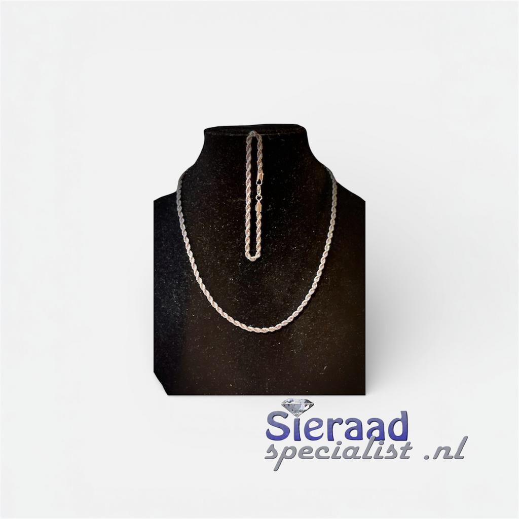 RVS set armband en ketting, Overige materialen, Ophalen of Verzenden, Sieraadspecialist, Nieuw