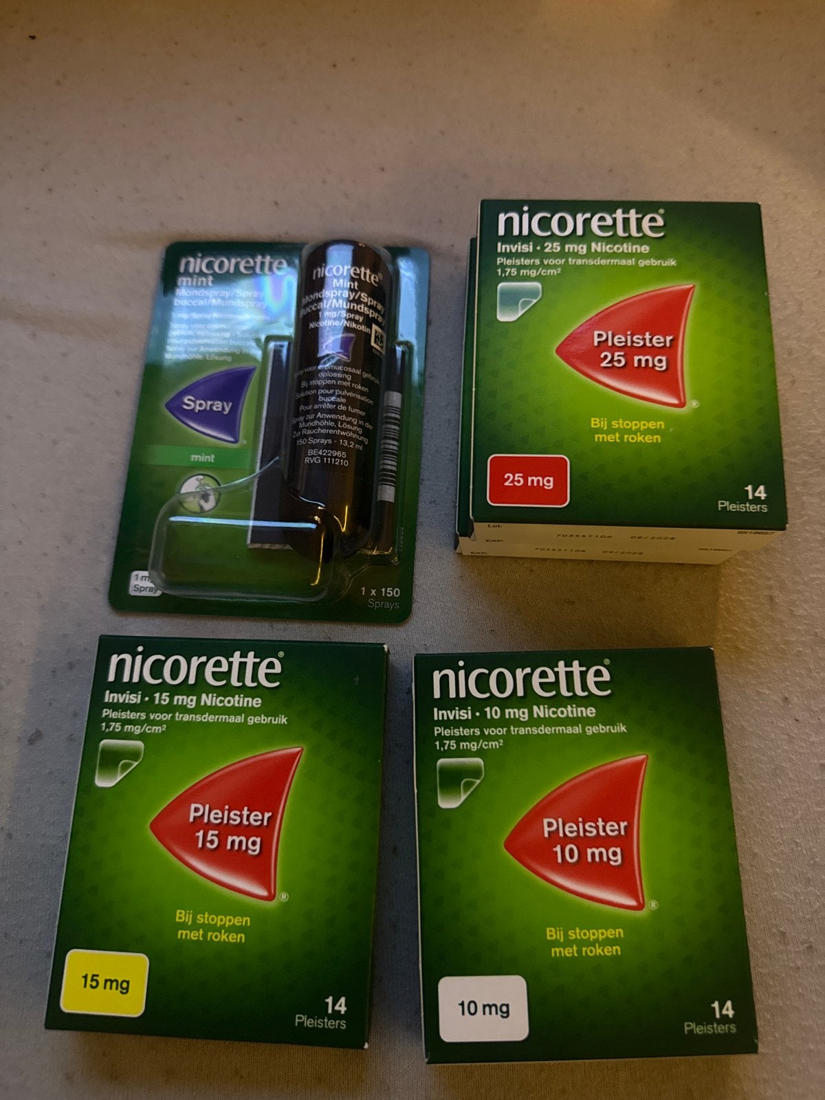 Nicorette Pleisters en Mondspray - Diverse Sterktes, Ophalen of Verzenden, Nieuw, Overige typen