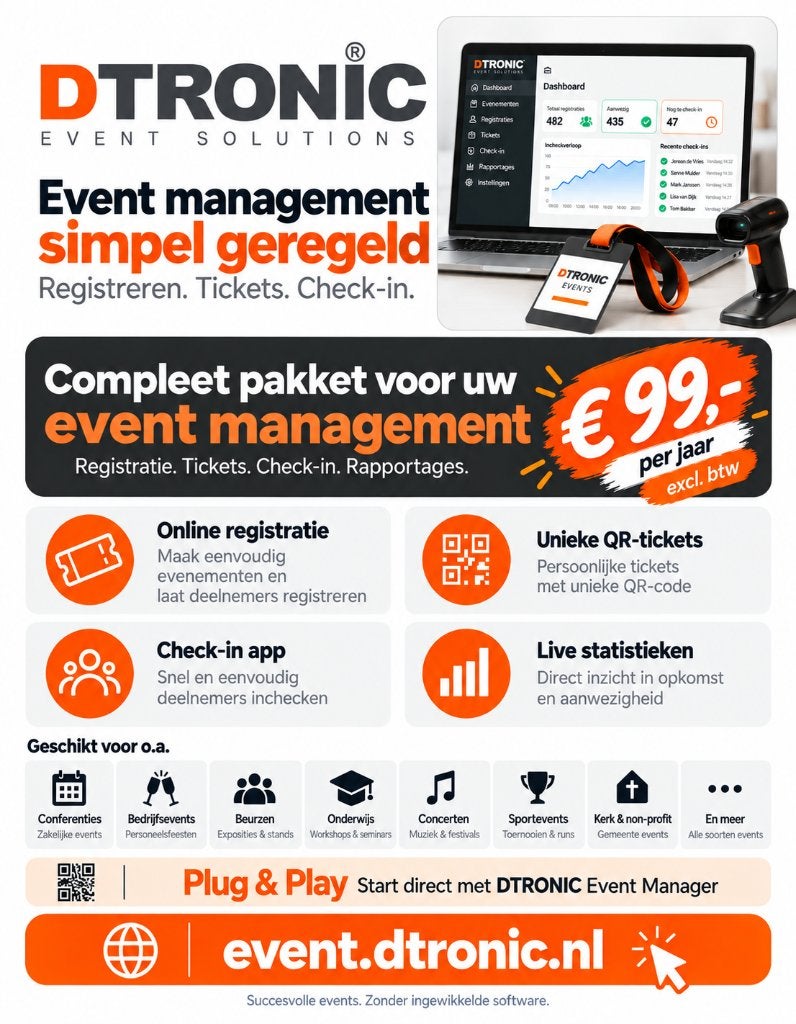 Handige evenementen organisatie tool, Computers en Software, Ophalen of Verzenden, Nieuw, Windows