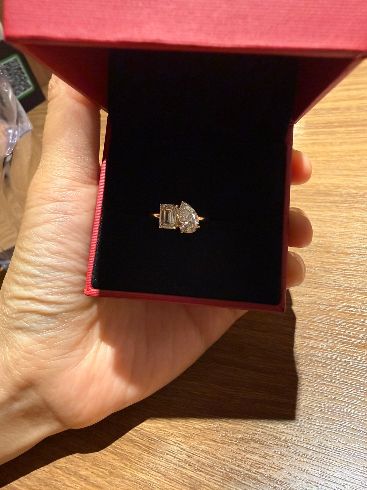 Moi et toi real diamanten ring lab grown diamond, Ophalen of Verzenden, Zo goed als nieuw, Goud, Dame