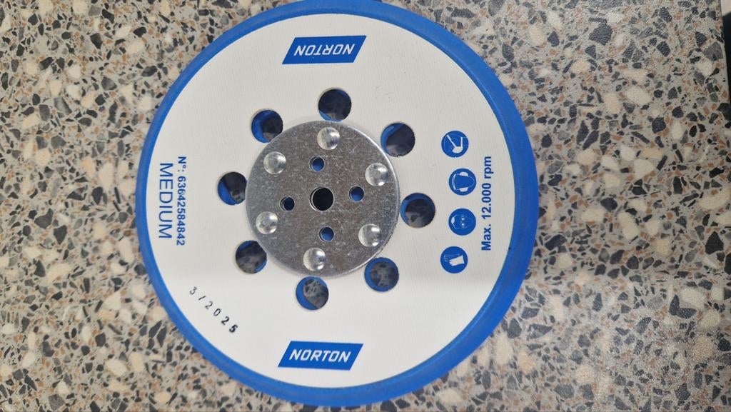 Norton Schuurpad 150mm Medium - Max 12.000 rpm, Doe-het-zelf en Verbouw, Gereedschap | Schuurmachines, Ophalen of Verzenden