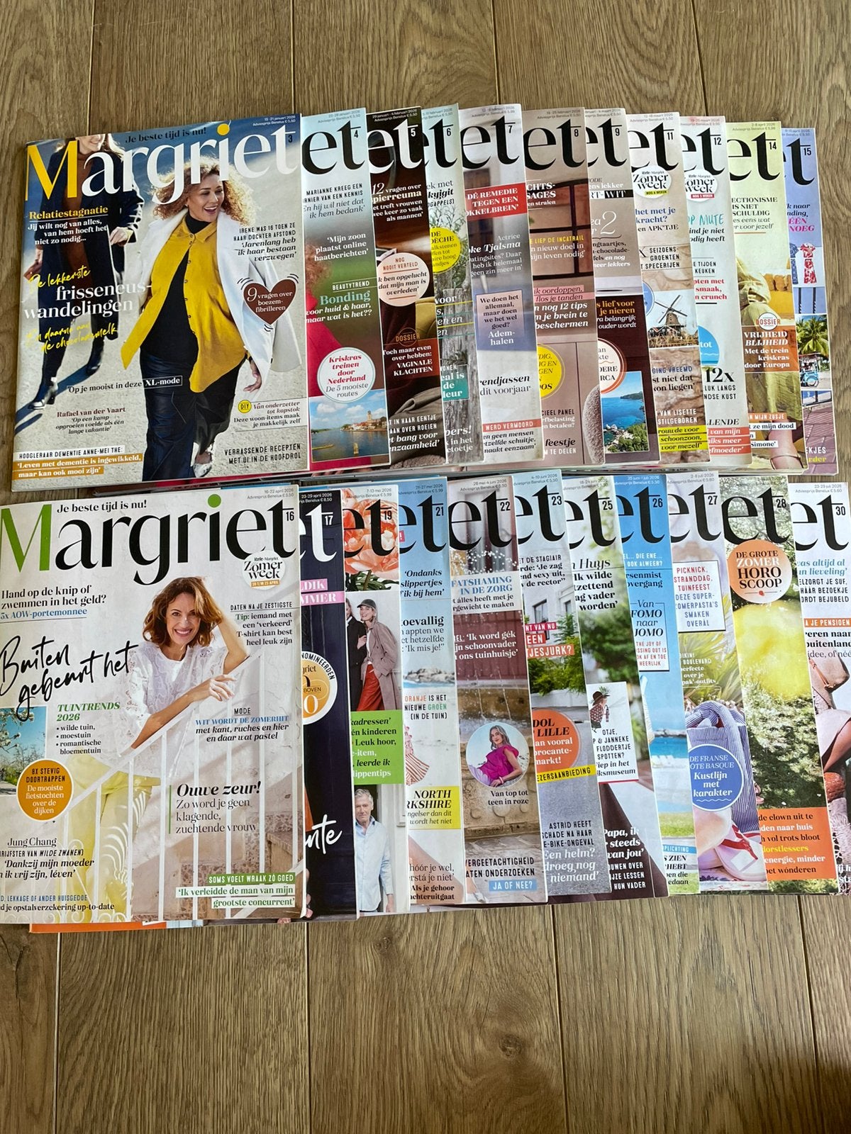 22 stuks Margriet tijdschrift 2026, Ophalen of Verzenden, Zo goed als nieuw, Damesbladen