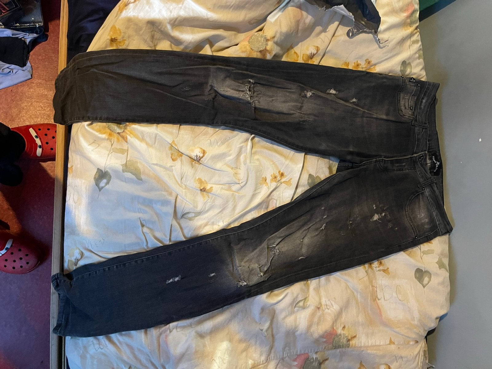 grijze jeans lijkt op Stone Island  W34 L34, Ophalen of Verzenden, Gedragen, Grijs, W33 - W34 (confectie 48/50)
