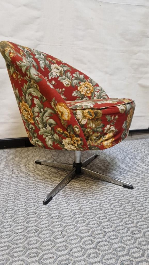 vintage easy chair/retro cocktail stoeltje draaibaar, Ophalen, Huis en Inrichting