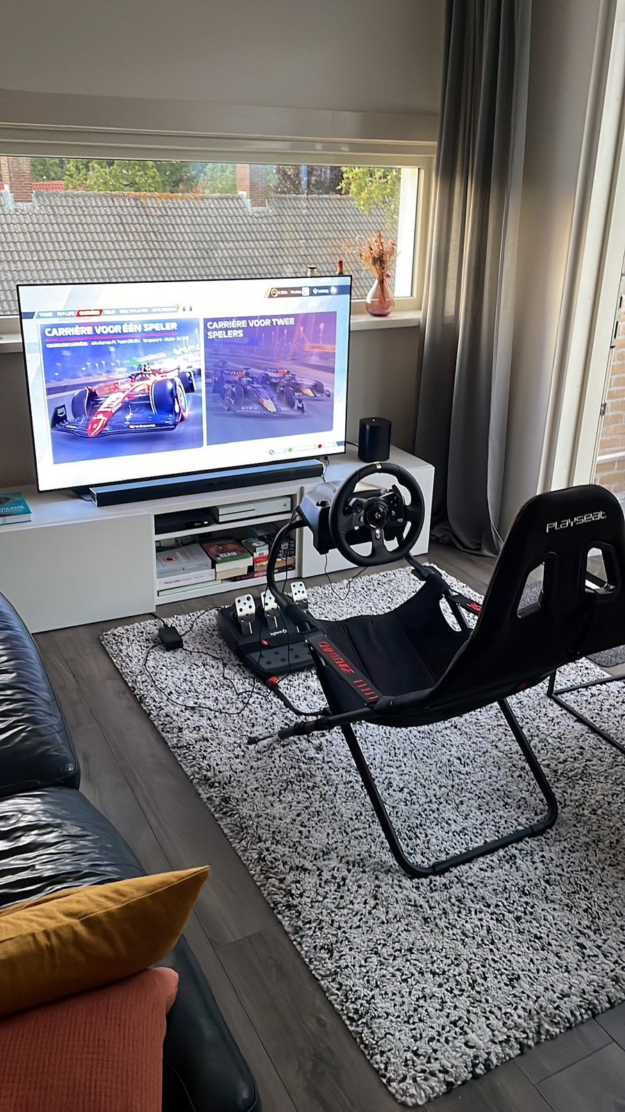 Playseat Challenge ActiFit racestoel – inklapbaar – zwart, Spelcomputers en Games, Ophalen, Zo goed als nieuw, Playseat of Racestoel