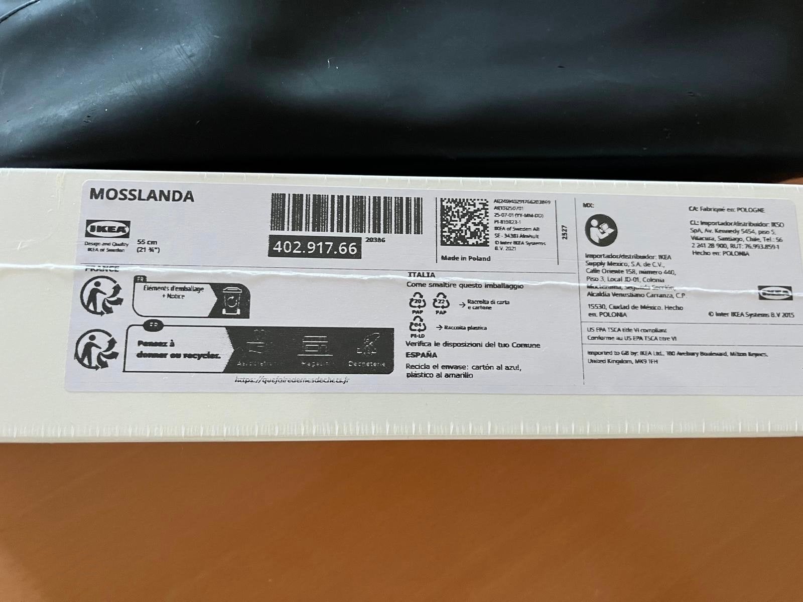 MOSSLANDA Schilderijplank - Wit (55 en 115 cm), Ophalen of Verzenden, Nieuw
