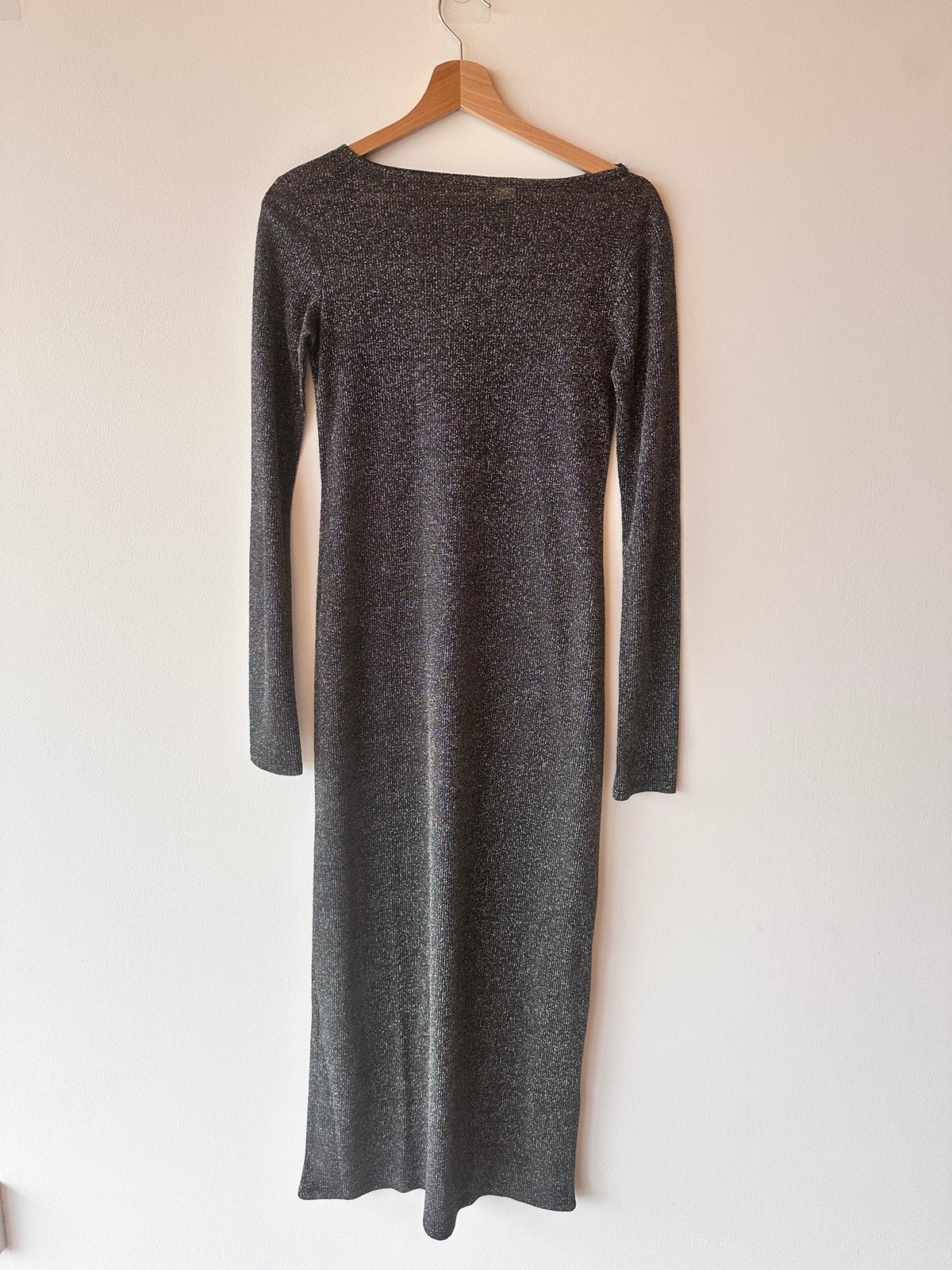 Jurk glitterend mesh, Ophalen of Verzenden, Zo goed als nieuw, Maat 36 (S), Grijs
