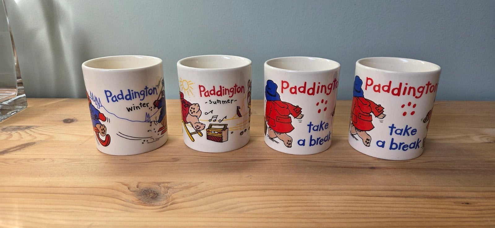 Set van 4 Paddington Bear mokken - Vintage, Gebruikt, Overige merken, Keramiek, Vintage