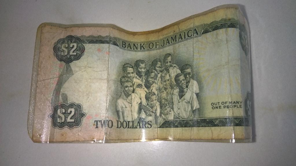 2 dollar biljet : Jamaica, Ophalen of Verzenden, Overige landen, Los biljet