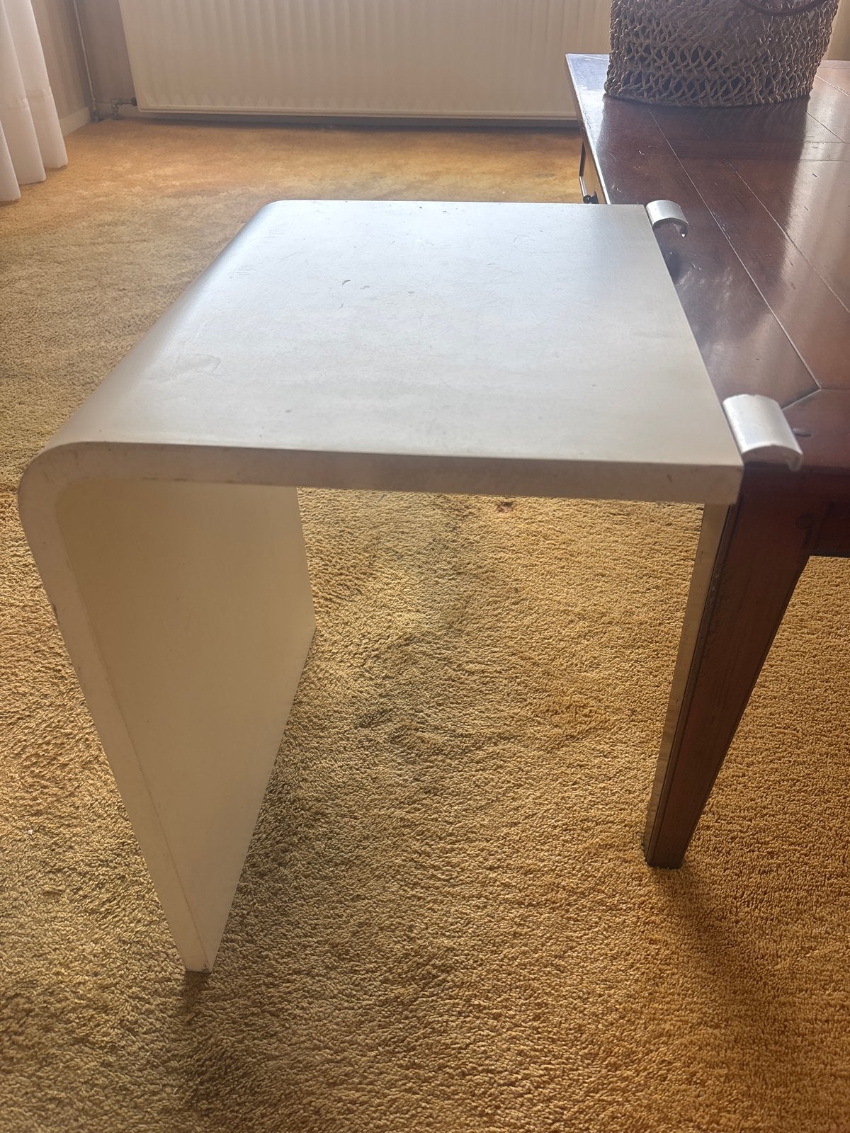 Ouping bedtafeltje wit, Overige materialen, Minder dan 55 cm, Gebruikt, Rechthoekig