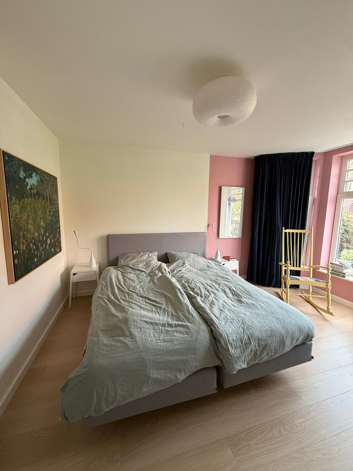 Auping tweepersoonsbed met hoofdbord, Ophalen, Gebruikt, Tweepersoons, 180 cm