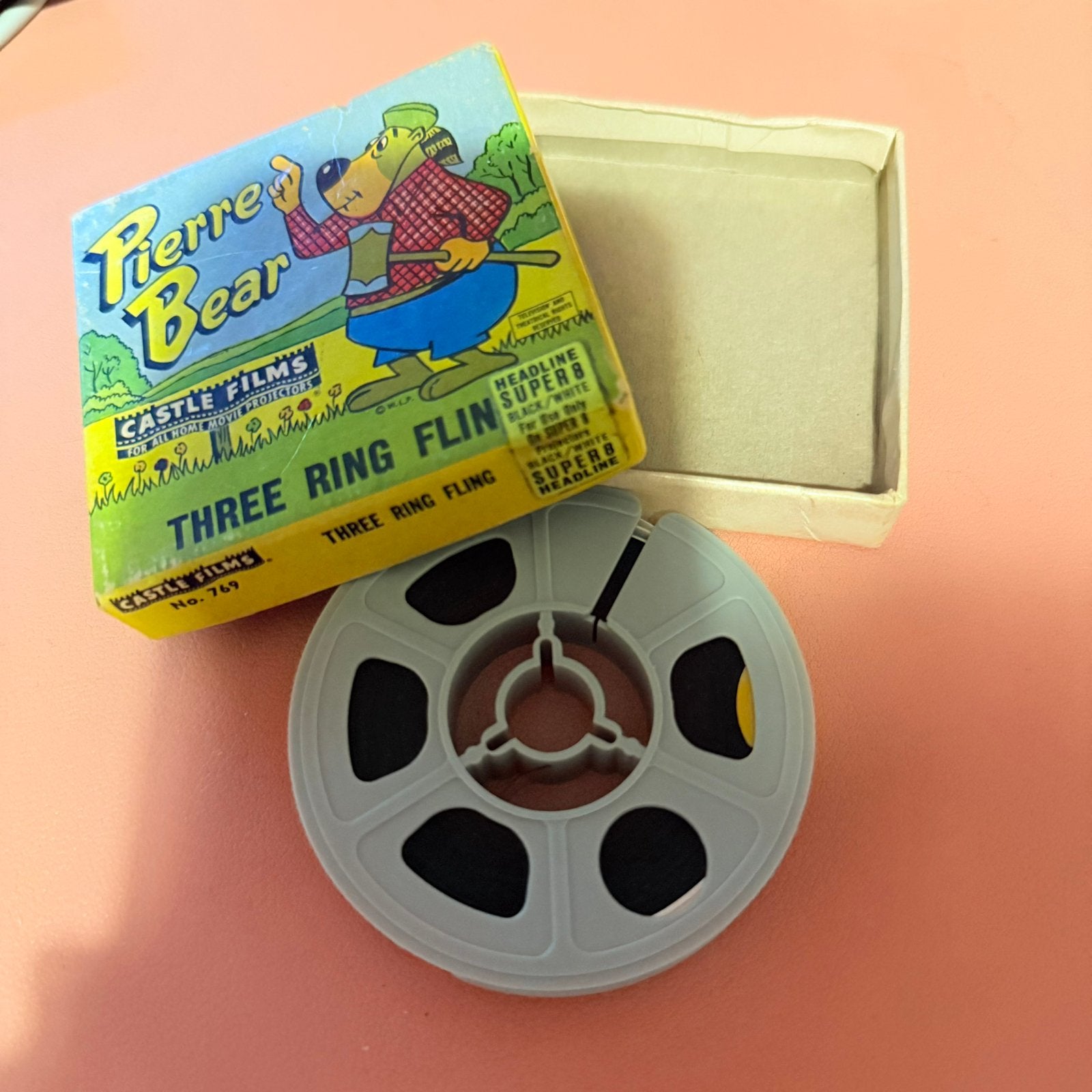 Super8 film Pierre Bear, Ophalen, 8mm film