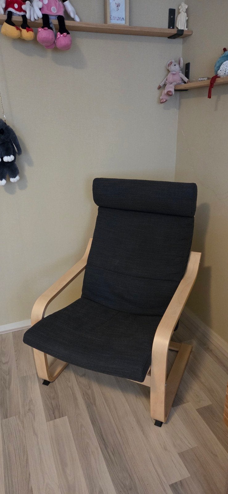 IKEA POÄNG schommelstoel - Zo goed als nieuw, Ophalen, 75 tot 100 cm, Zo goed als nieuw, Stof
