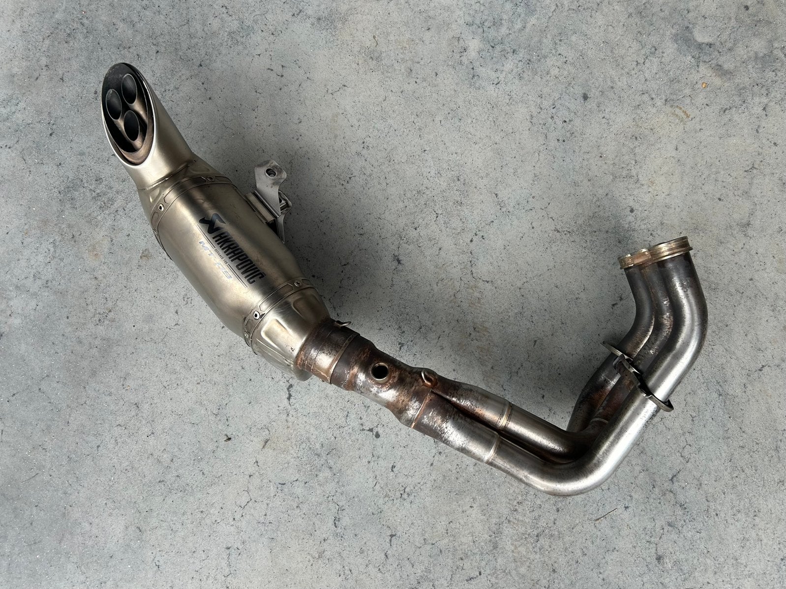 Yamaha MT-09 Akrapovic Titanium uitlaat + Katalysator, Ophalen, Gebruikt