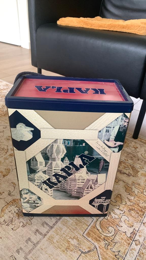 Kapla grote doos met houten bouwplankjes, Ophalen of Verzenden, Gebruikt, Overige merken