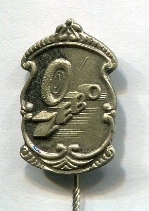 ZEBO banden zilverkleurig/blik speldje ( H_139), Verzenden, Zo goed als nieuw, Transport, Speldje of Pin