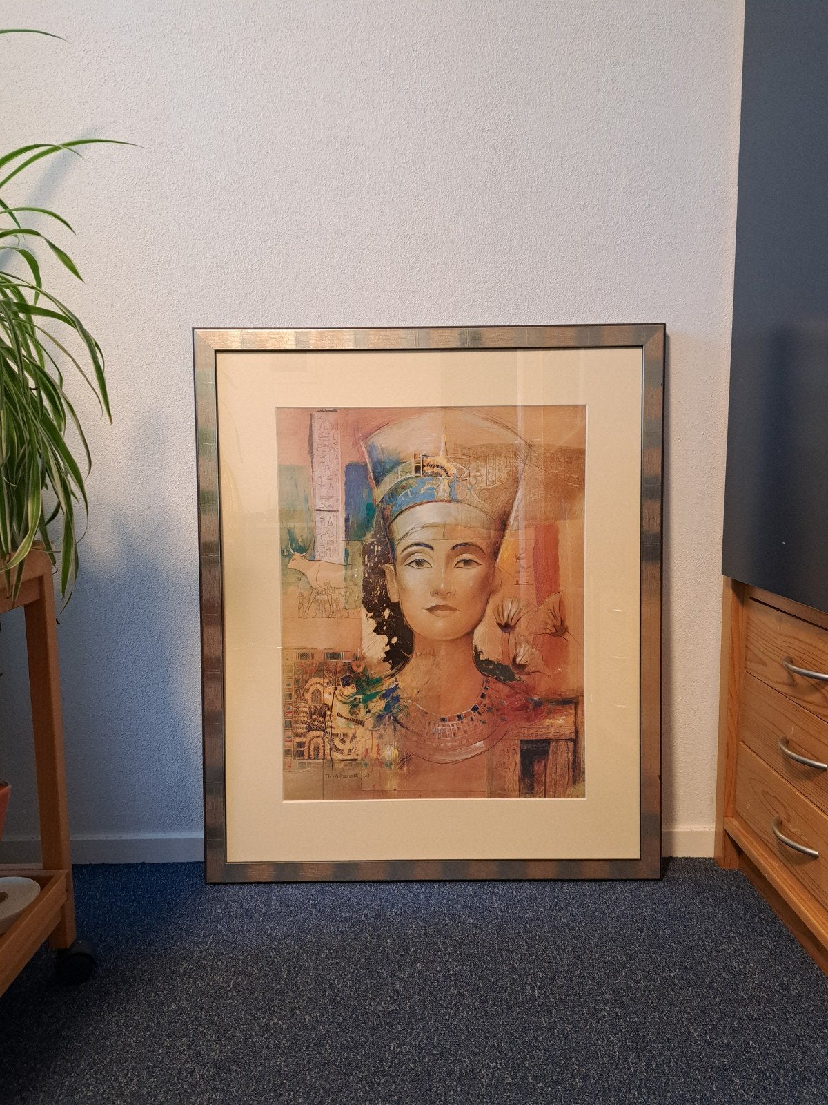 Nefertiti, kunstprint van Joadoor inclusief lijst, Antiek en Kunst, Ophalen
