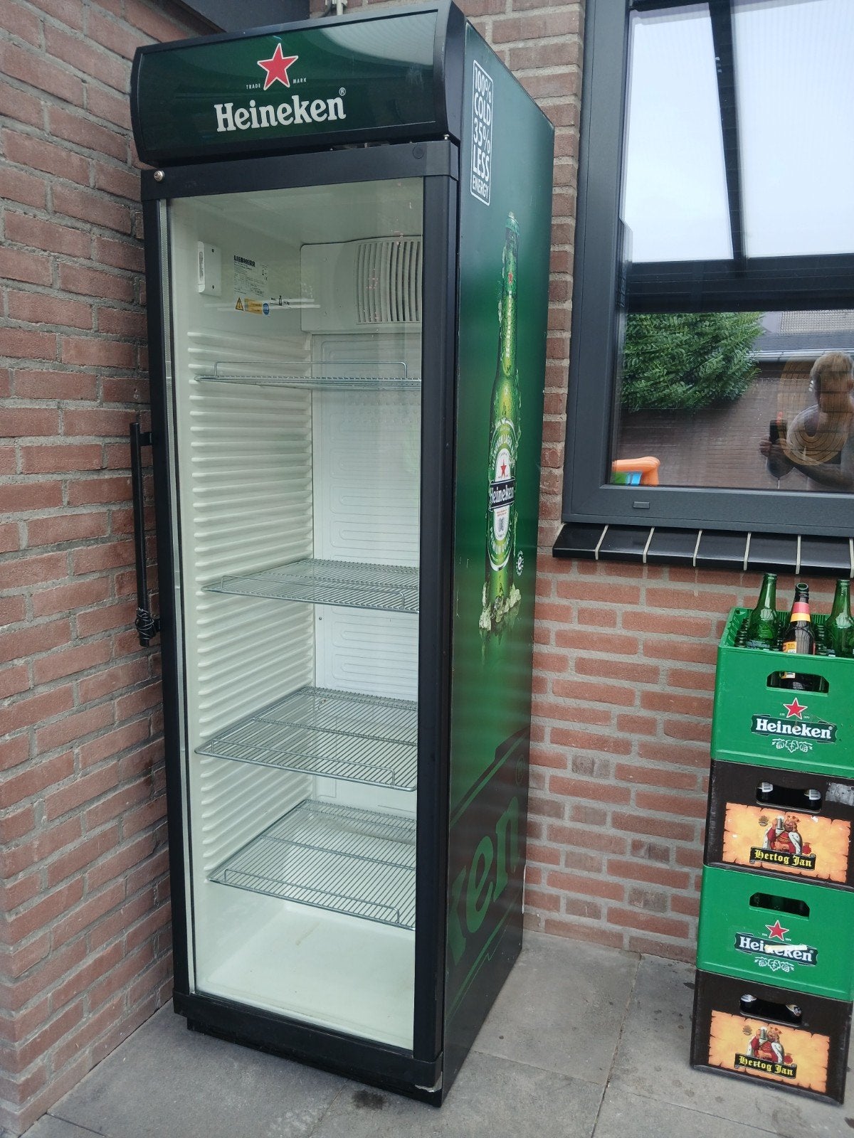 heineken koeling, 200 liter of meer, Zonder vriesvak, Gebruikt, 160 cm of meer