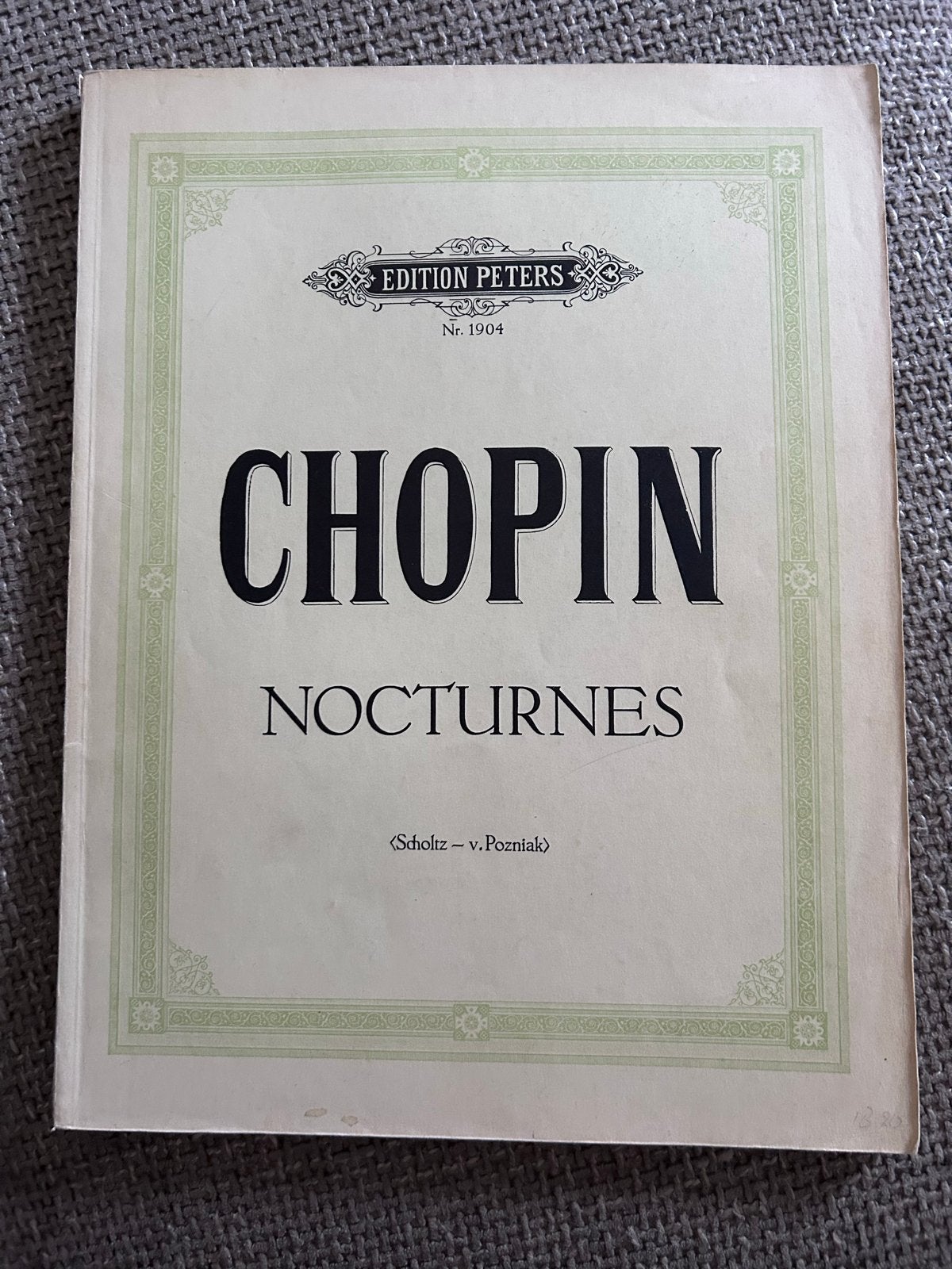 Frédéric Chopin Nocturnes - Bladmuziek voor Piano, Klassiek, Ophalen of Verzenden, Zo goed als nieuw, Artiest of Componist