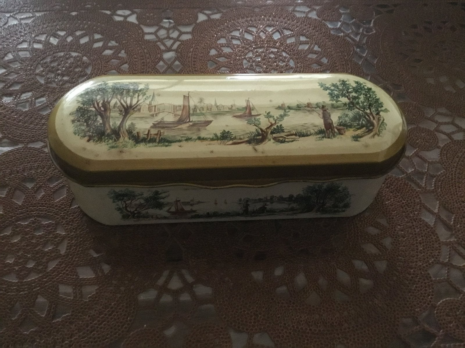 Vintage lepeldoosje, Antiek en Kunst, Ophalen of Verzenden