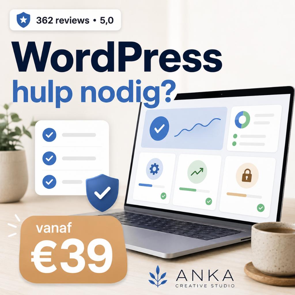 WordPress hulp en onderhoud vanaf €39, Website Bouw
