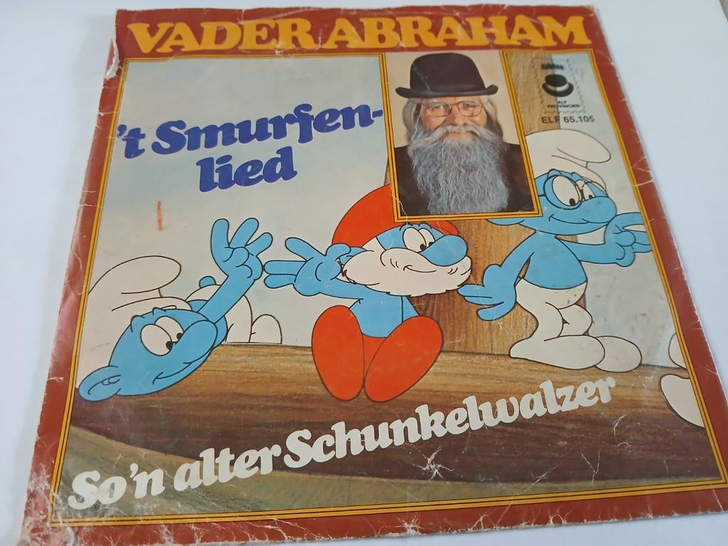 Vader Abraham - 't Smurfenlied vinyl single singel, Cd's en Dvd's, Vinyl Singles, Ophalen of Verzenden, Gebruikt, Nederlandstalig