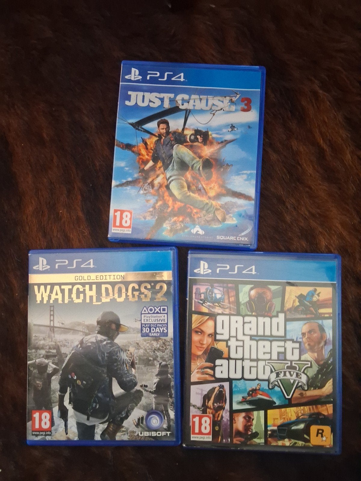 PS4 Games: Just Cause 3, Watch Dogs 2, Grand Theft Auto V, Avontuur en Actie, Online, Gebruikt, Vanaf 18 jaar