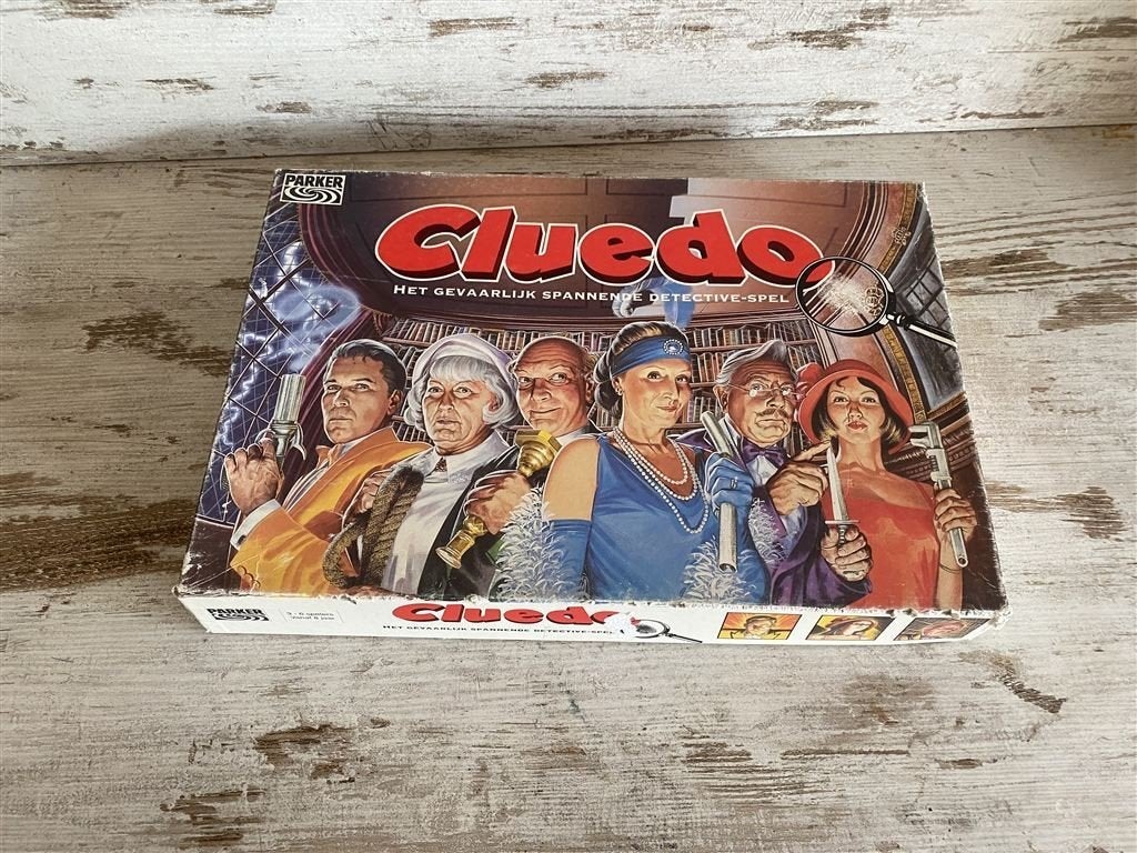 Cluedo mensen op doos Parker [s972], Hobby en Vrije tijd, Gezelschapsspellen | Bordspellen, Verzenden, Zo goed als nieuw