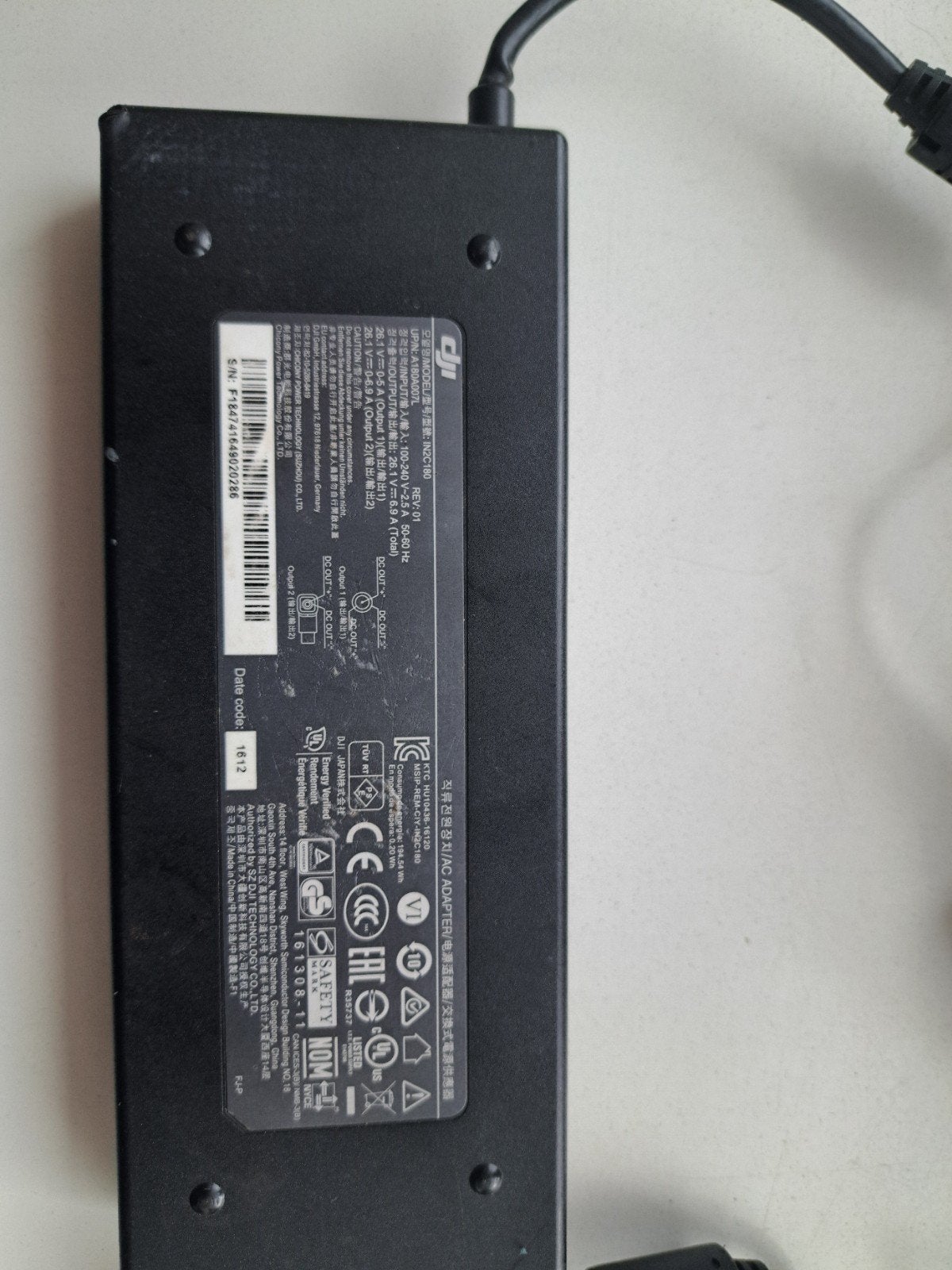 DJI Inspire 2 IN2C180 180W-adapter, Ophalen of Verzenden, Gebruikt