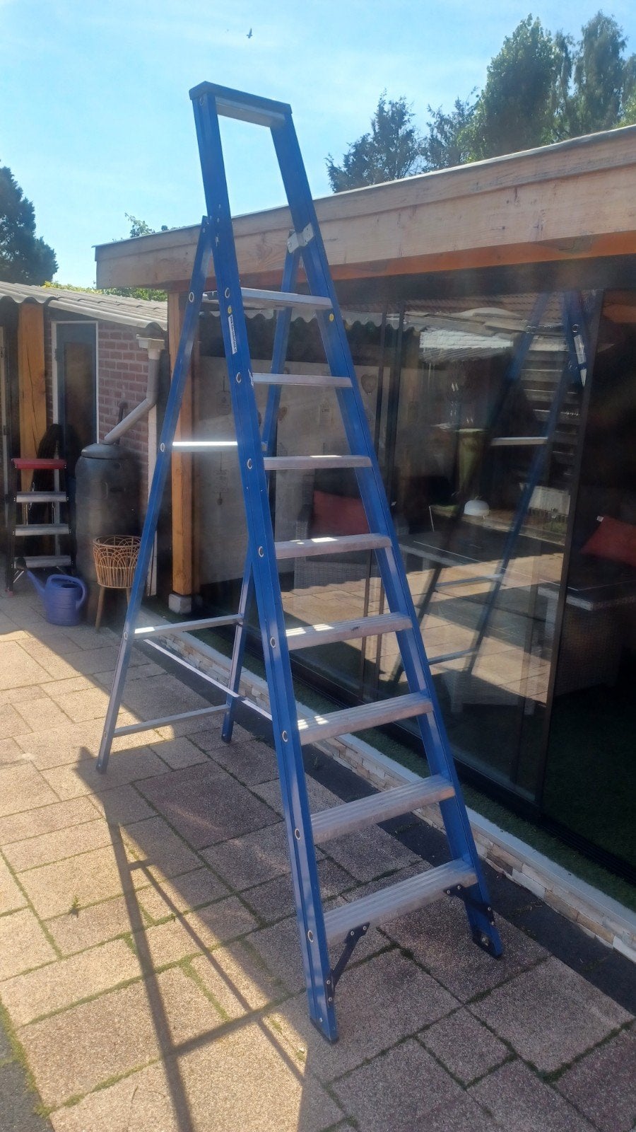 8 treden trap hogetrap, Doe-het-zelf en Verbouw, Ladders en Trappen, Ophalen, Trap, Zo goed als nieuw, Opvouwbaar of Inschuifbaar