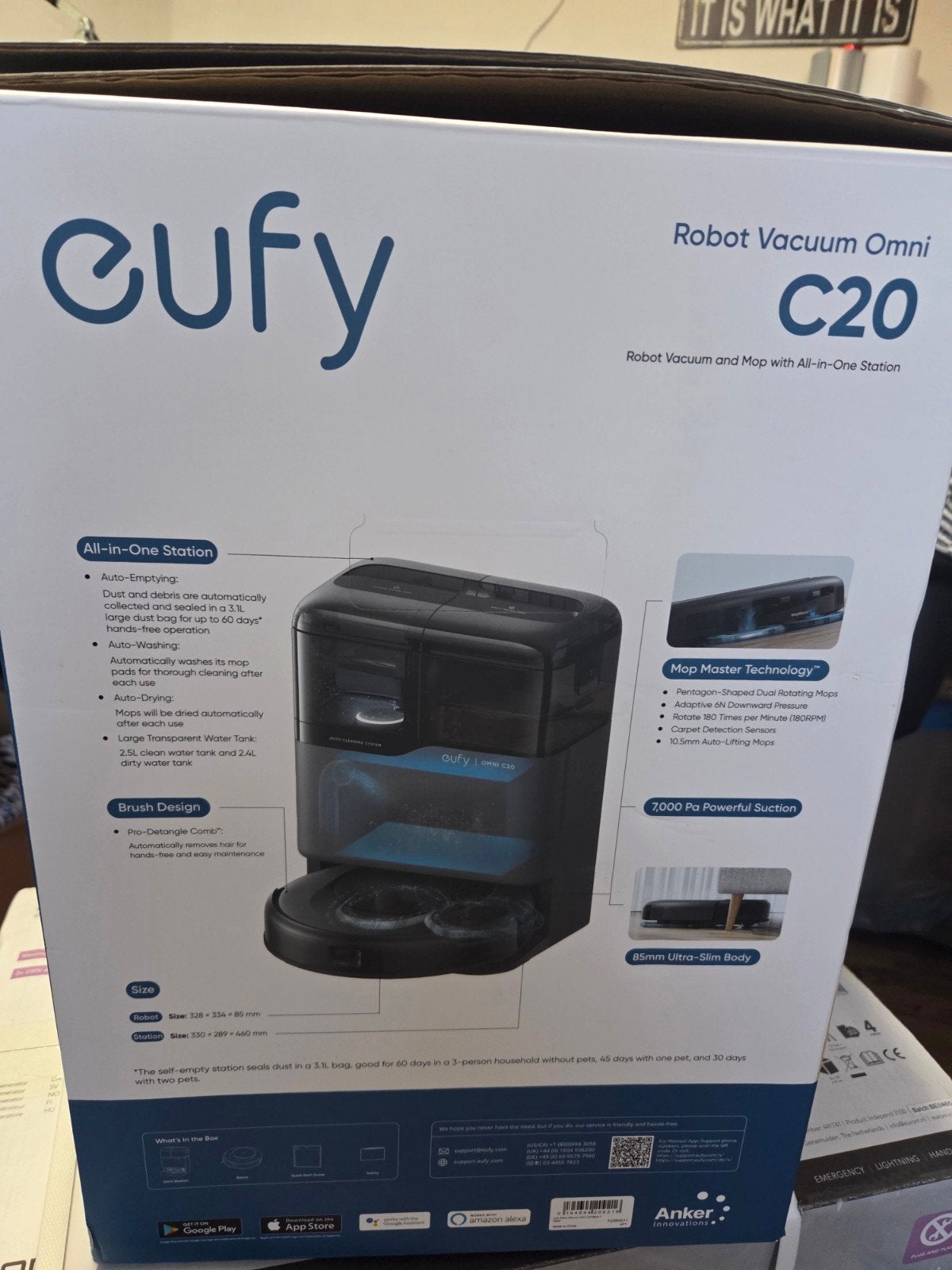 Eufy Robotstofzuiger Omni C20 + Vervangingssets, Overige merken, Slimme navigatie, Nieuw, Ophalen of Verzenden