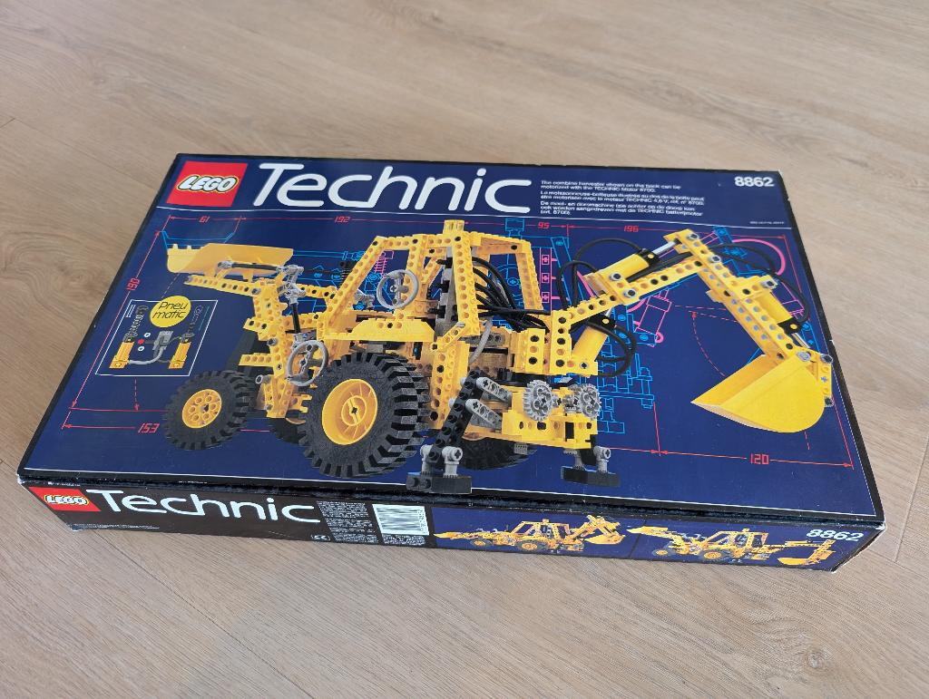 LEGO Technic 8862 Backhoe Grader (1989), Ophalen, Gebruikt, Technic, Complete set
