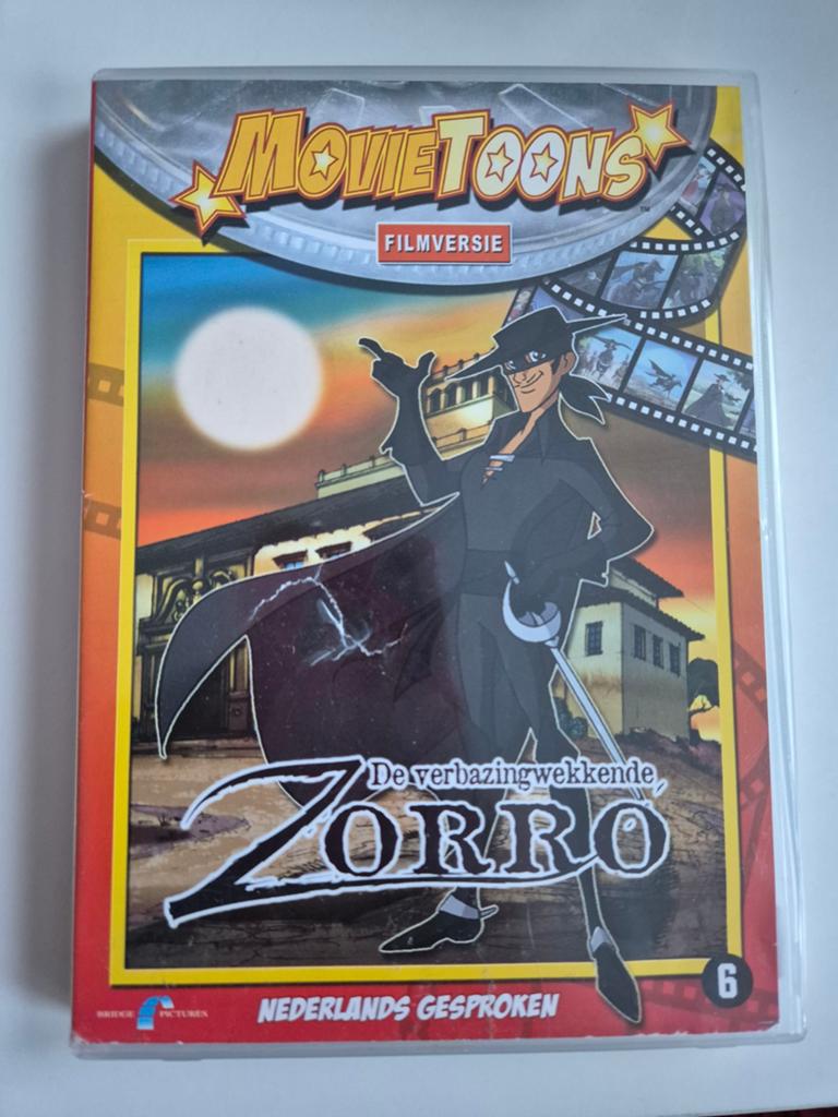 MovieToons: De verbazingwekkende Zorro (DVD, Nederlands), Avontuur, Gebruikt, Ophalen of Verzenden, Vanaf 6 jaar