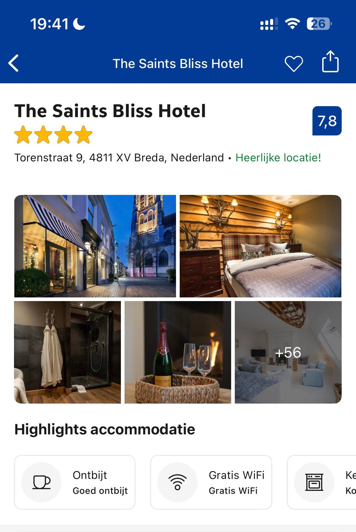 2x overnachting Saints Bliss Hotel Breda 18-20 juli suite, Tickets en Kaartjes, Hotelbonnen, Twee personen, 2 overnachtingen